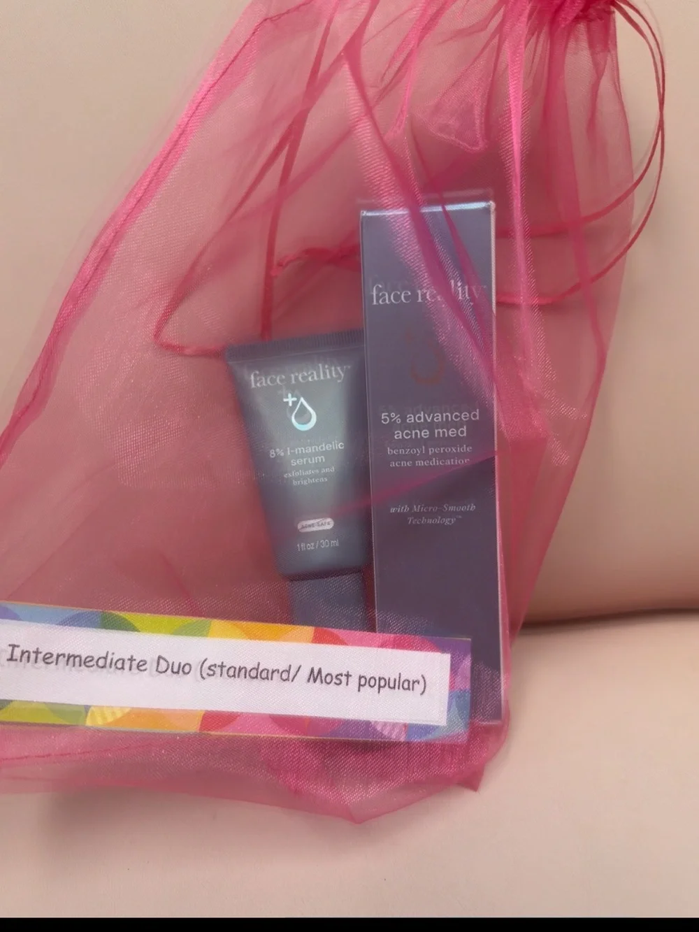 Face Reality Intermediate Duo Acne Treatment - Pink/Grey Packaging
